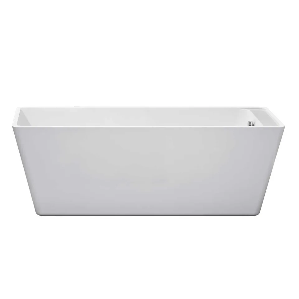 Ванна акриловая Vincea VBT-110, 1700*750*580, цвет белый, слив-перелив в комплекте, хром
