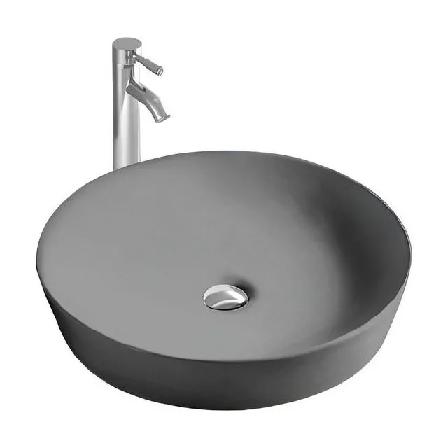 Раковина накладная для установки на столешницу AQUATEK ЕВРОПА AQ5558-MG 415*415*135, матовый серый