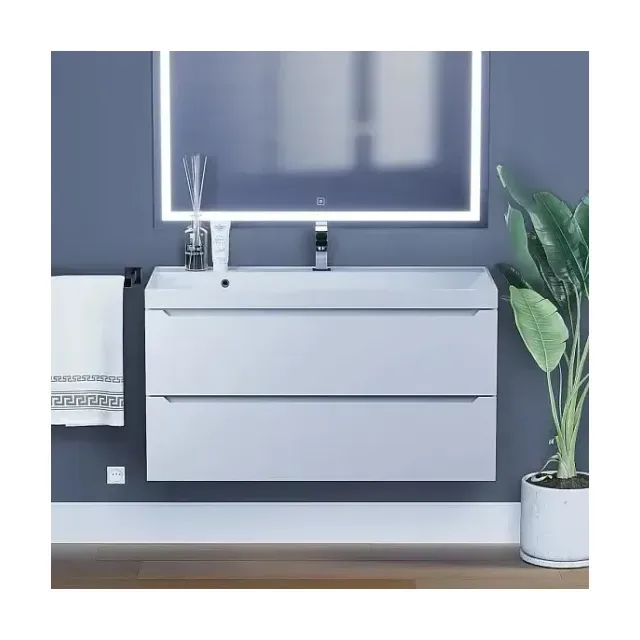 Тумба с раковиной Uperwood Tanos 100 белая, подвесная (раковина Classic 100)