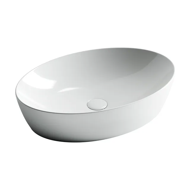 Раковина из сантехнического фарфора Ceramica Nova Элемент (Element) 63 см CN5018 накладная цвет белый