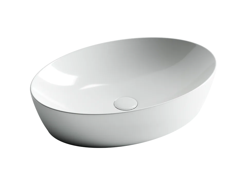 Раковина из сантехнического фарфора Ceramica Nova Элемент (Element) 63 см CN5018 накладная цвет белый
