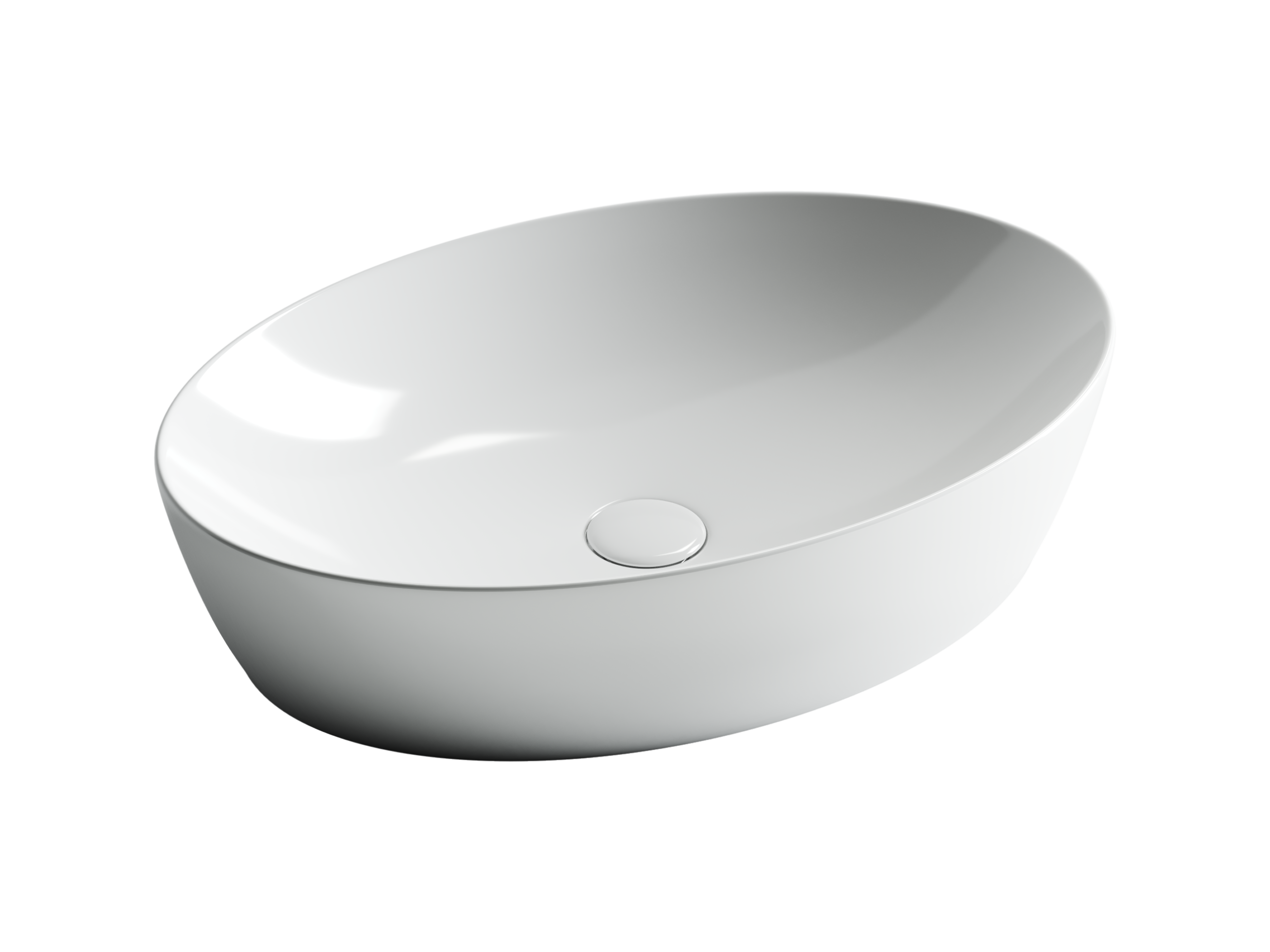 Раковина из сантехнического фарфора Ceramica Nova Элемент (Element) 63 см CN5018 накладная цвет белый