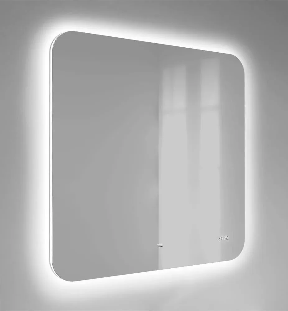 Зеркало Raval Ego 80 с led-подсветкой и часами