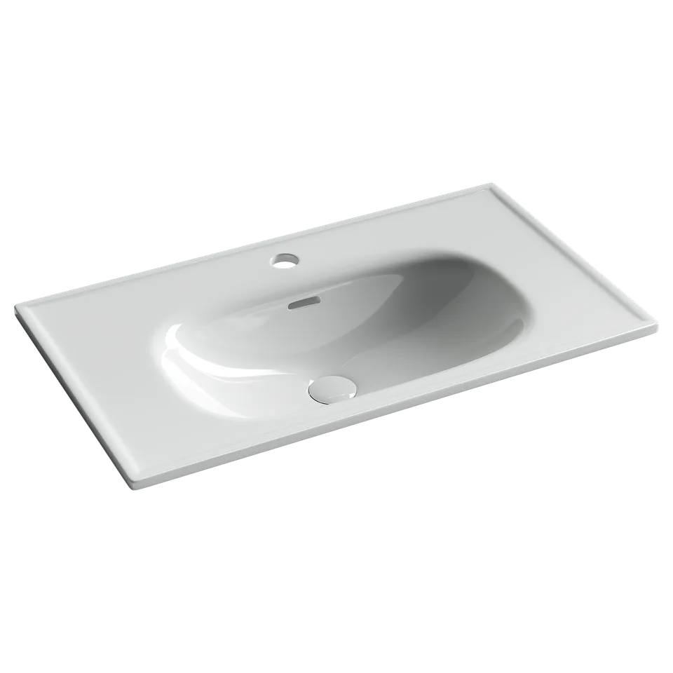 Раковина из сантехнического фарфора Ceramica Nova Сабо (Sabo) 80 см CN13002 накладная цвет белый