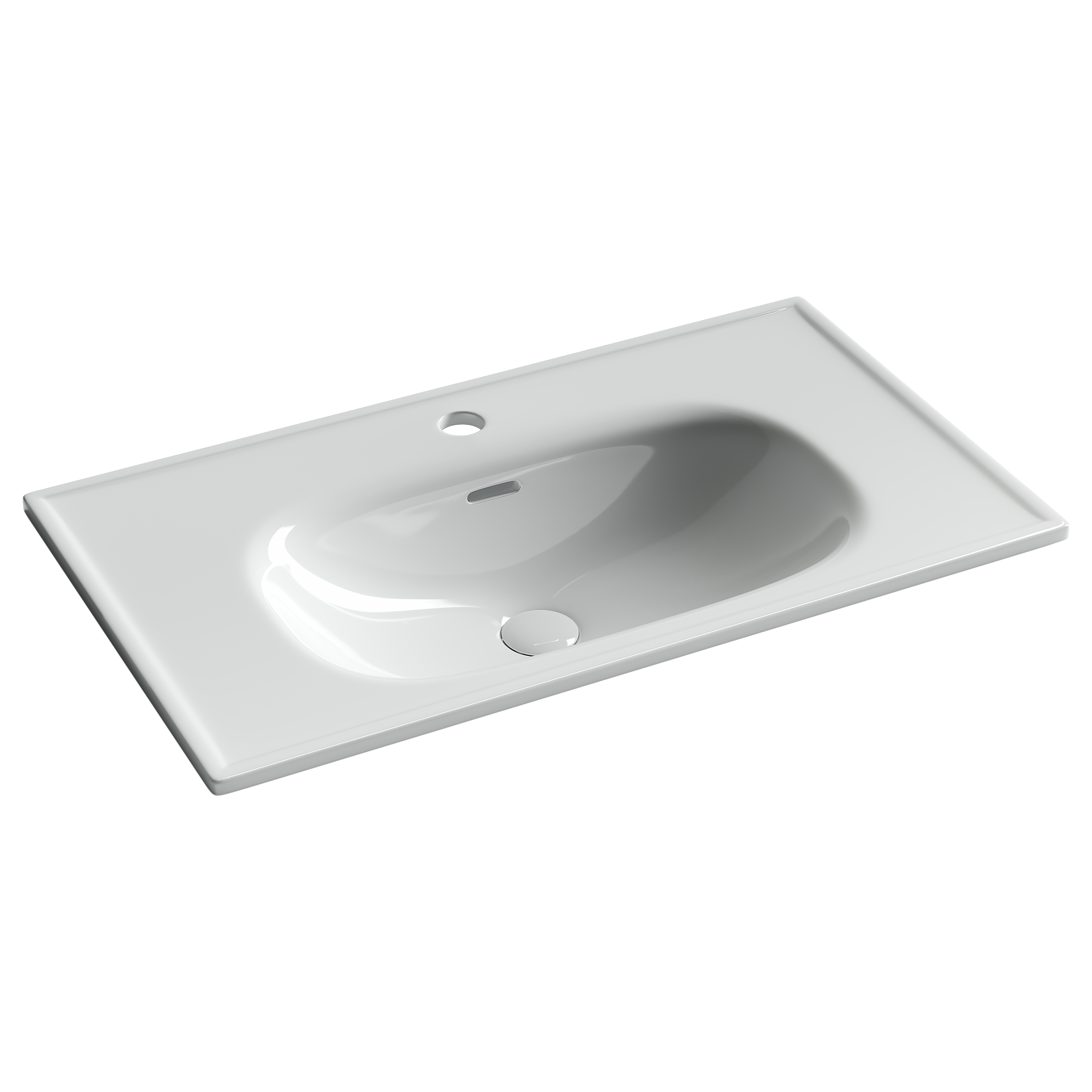 Раковина из сантехнического фарфора Ceramica Nova Сабо (Sabo) 80 см CN13002 накладная цвет белый