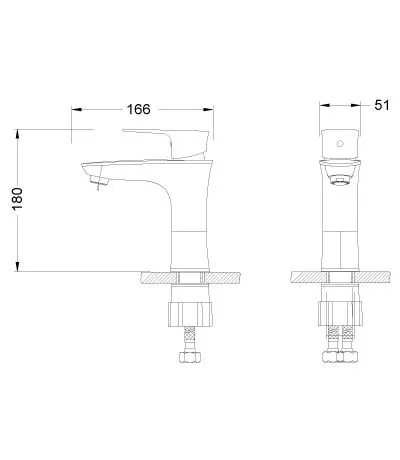 Смеситель Lemark Nero LM0206C для раковины