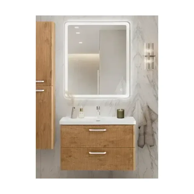 Комплект мебели BelBagno Дуэ (Due) 80 натуральный дуб,ручки белые