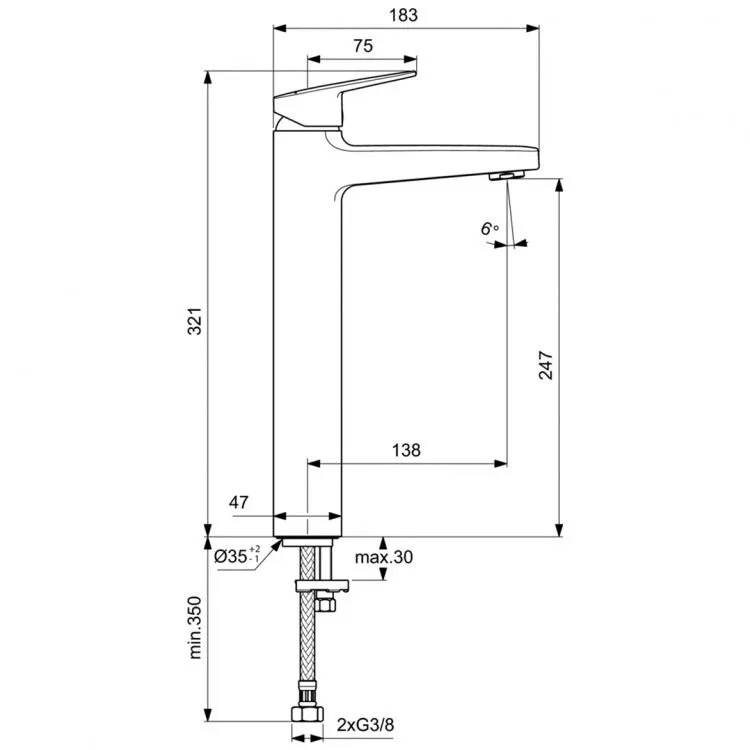 Смеситель Ideal Standard Ceraplan BD236AA для раковины хром