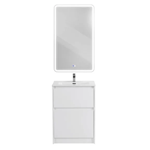 Комплект мебели BelBagno Крафт (Kraft) 60 напольный белый матовый (раковина BB600ETL)