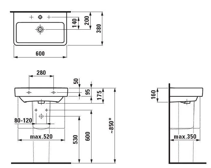 Раковина Laufen Pro S 60*38