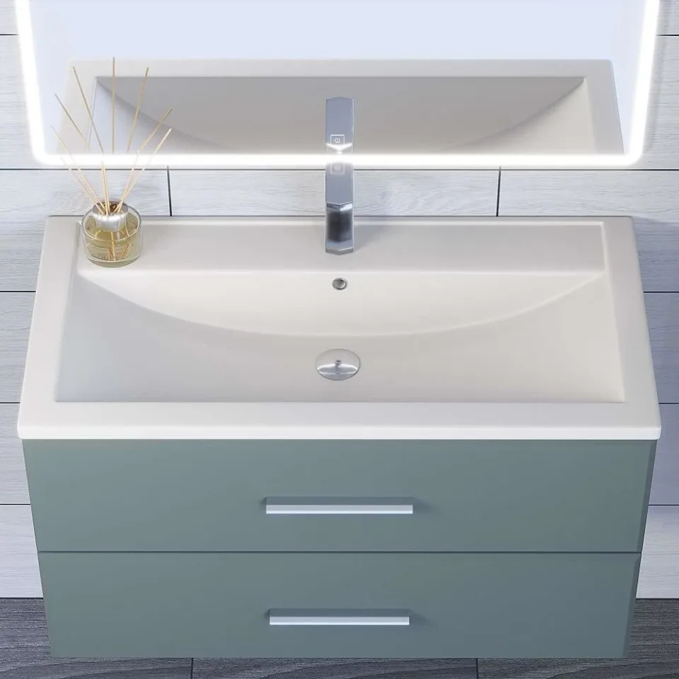 Встраиваемая раковина Uperwood Foster Quartz 90*45,5 белая матовая, жасмин