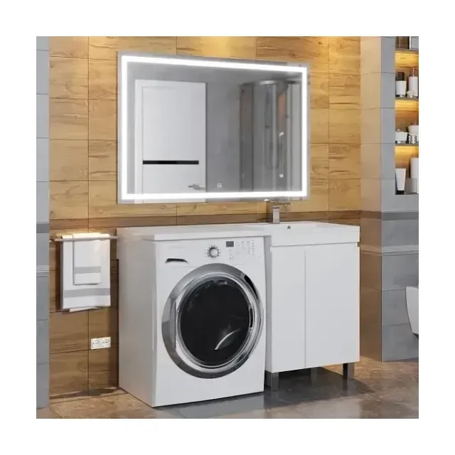 Комплект мебели Uperwood Magenta 120 под стиральную машину напольный, белый, с дверцами R
