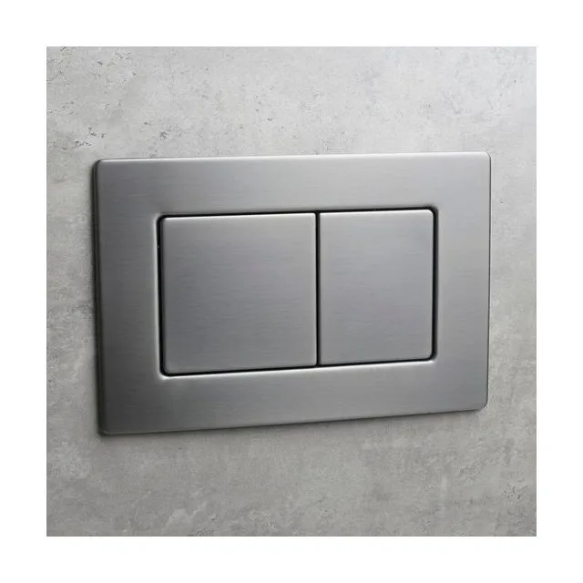 Кнопка смыва Veconi FLUSH V9, FLV9-GM, 237х159х6, нержавеющая сталь, оружейная сталь матовая