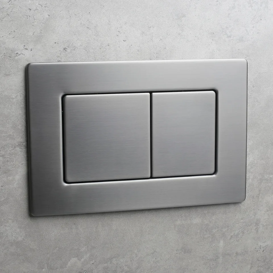 Кнопка смыва Veconi FLUSH V9, FLV9-GM, 237х159х6, нержавеющая сталь, оружейная сталь матовая