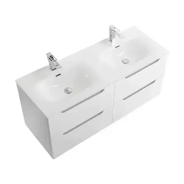Тумба с раковиной BelBagno Этна (Etna) 120 белая матовая (раковина BB-8099-120-2)