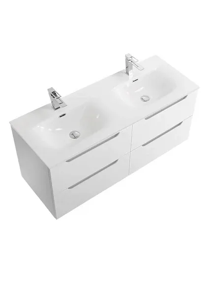 Тумба с раковиной BelBagno Этна (Etna) 120 белая матовая (раковина BB-8099-120-2)