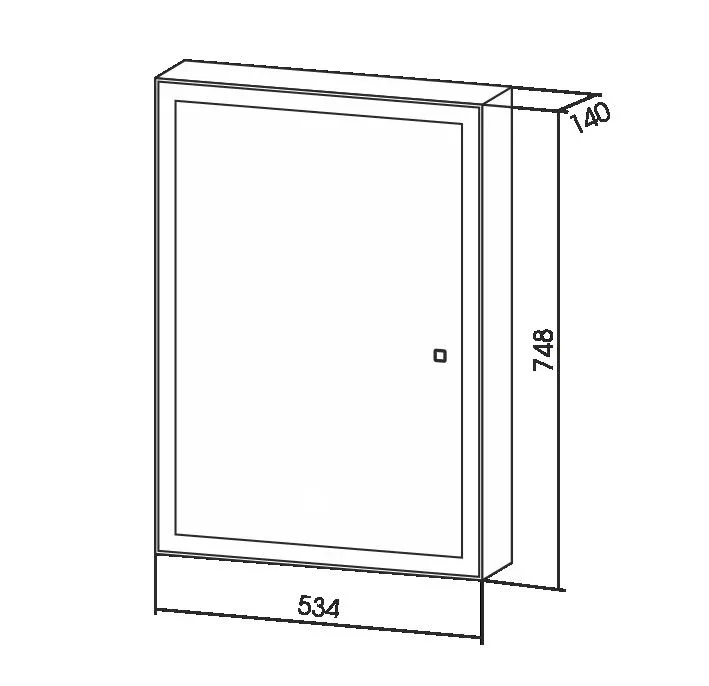 Зеркало-шкаф Silver Mirrors Киото flip 50 сенсорный выключатель с Led-подсветкой L/R