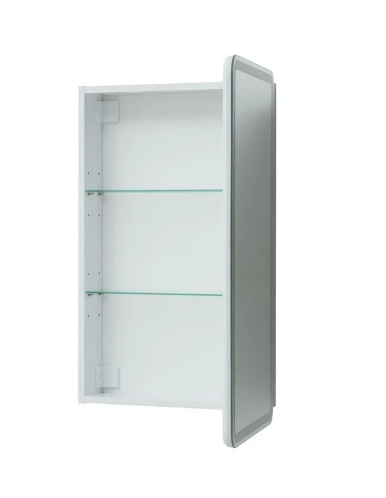 Зеркало-шкаф Aquanet Оптима 50 белое с Led подсветкой L/R