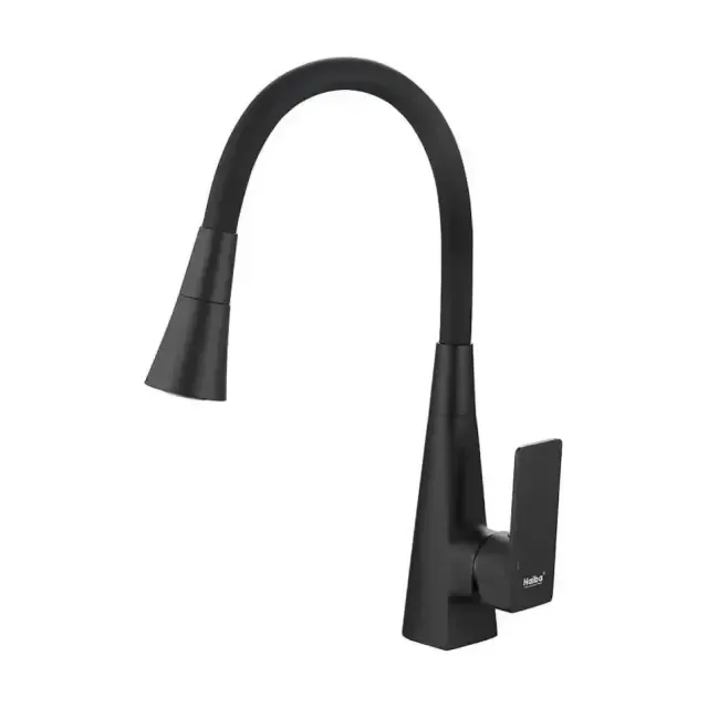 Смеситель Haiba HB73823-7 для кухни гибкий излив черный матовый