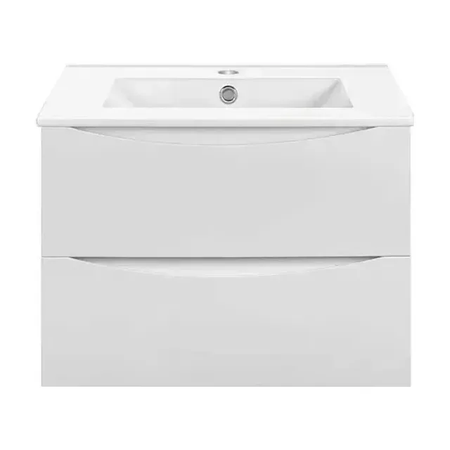 Тумба с раковиной Vincea Миа (Mia) Слим (Slim) 70 белый глянец