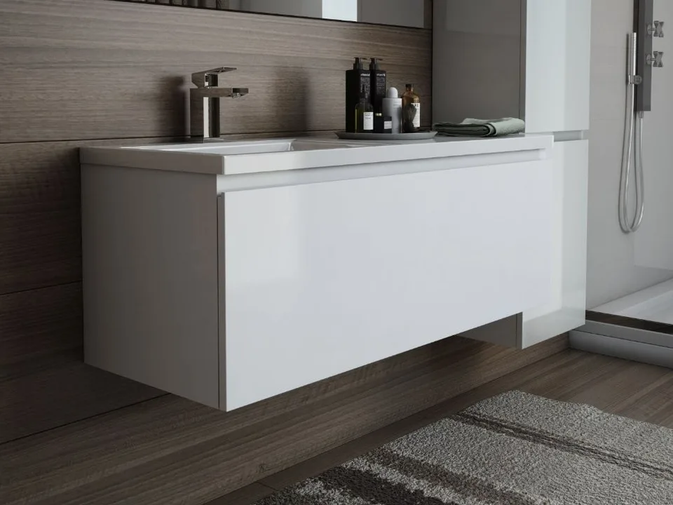 Тумба с раковиной подвесная 1 ящик Эстет Dallas Luxe 130 130 L ФР-00002274