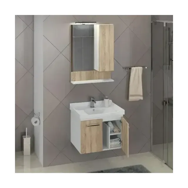 Комплект мебели Comforty Рига 60 дуб сонома (раковина Comforty 9335-60)