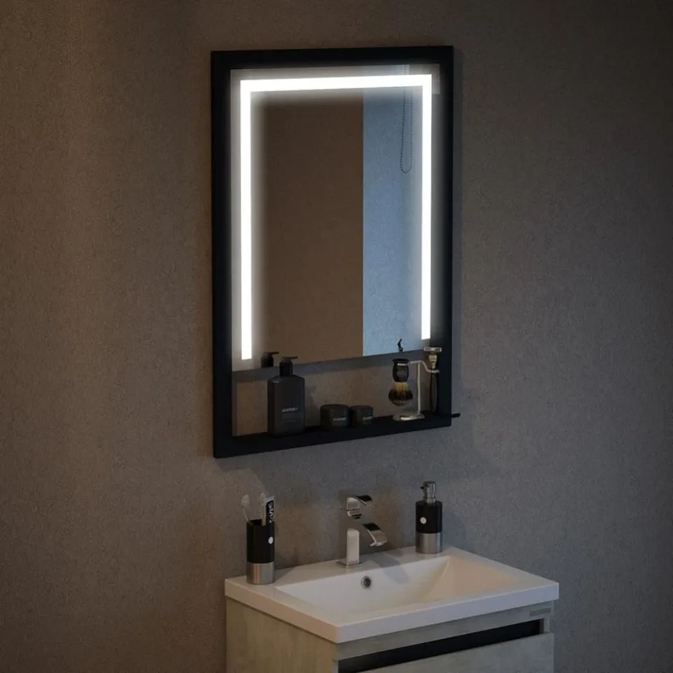 Зеркало Corozo Бруклин 65 с Led-подсветкой сенсорный выключатель черное