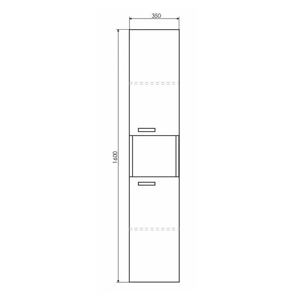 Шкаф-колонна Comforty Никосия 35 дуб темный L/R