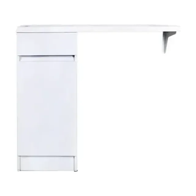 Тумба с раковиной Orange Optima STK-40TUW+RAL 100 напольная белая под стиральную машину с бельевой корзиной L