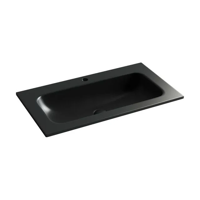 Раковина из сантехнического фарфора Ceramica Nova Грация (Grace) 81 см CN7012MB накладная цвет черный матовый