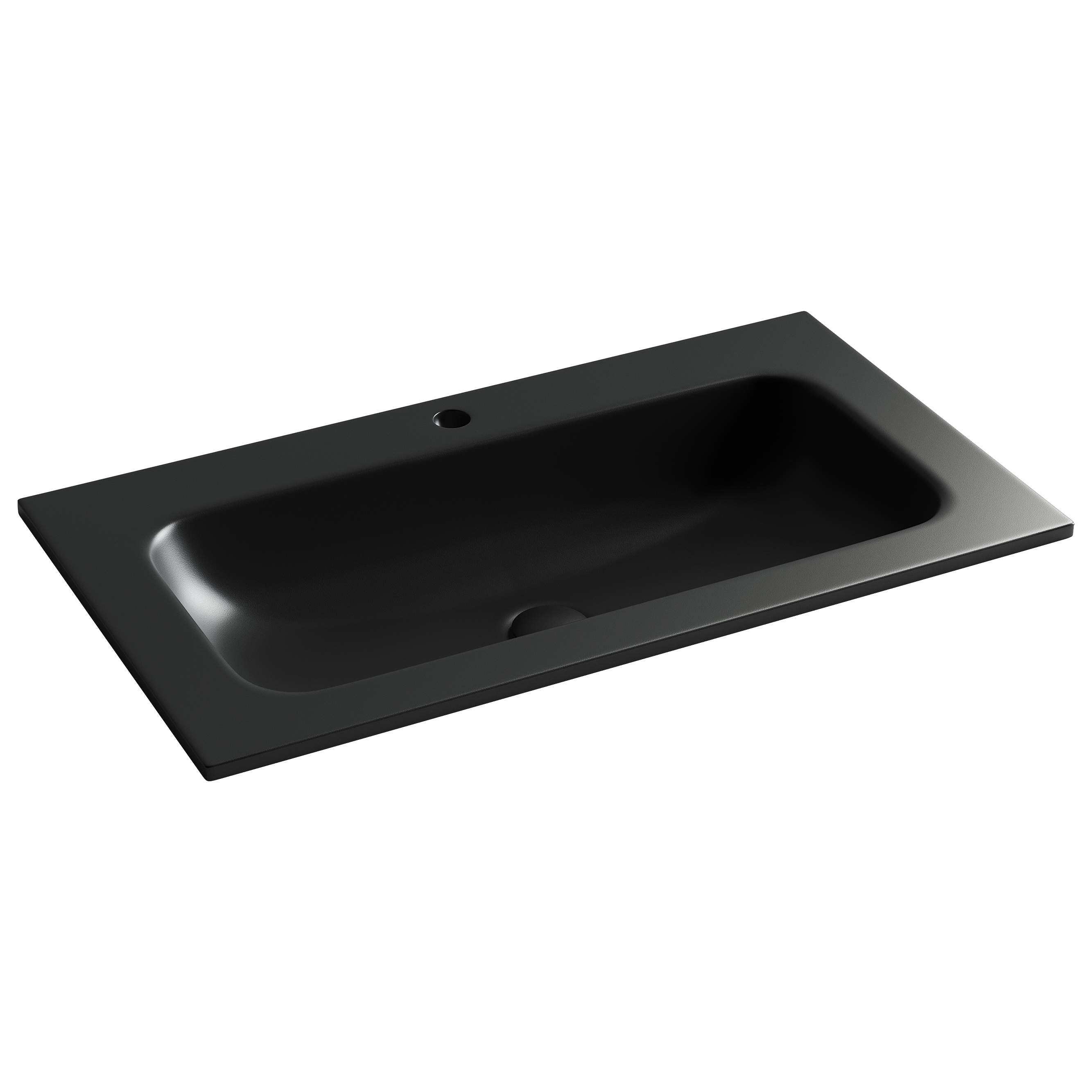 Раковина из сантехнического фарфора Ceramica Nova Грация (Grace) 81 см CN7012MB накладная цвет черный матовый