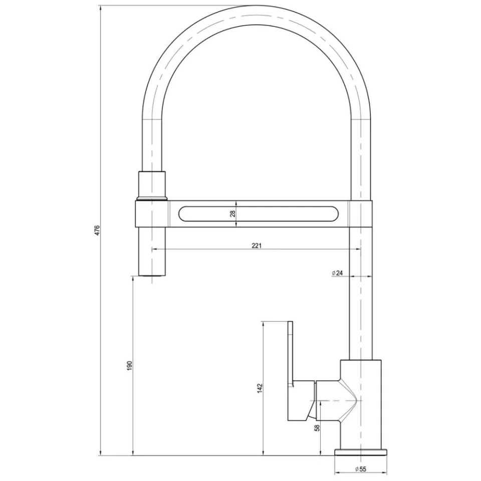 Смеситель Lemark Soul LM6006C для кухни с гибким изливом