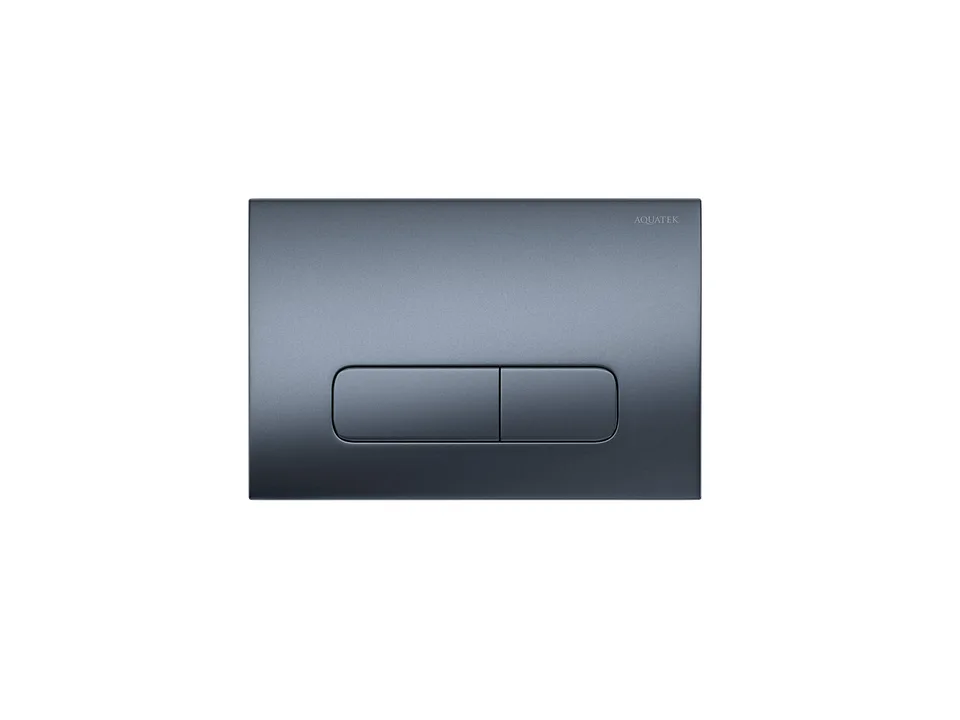 PNS-0000009 (002C-1Q) Панель смыва Оружейная сталь матовая для INSP-0000001 Pneumo S (клавиши прямоугольная)