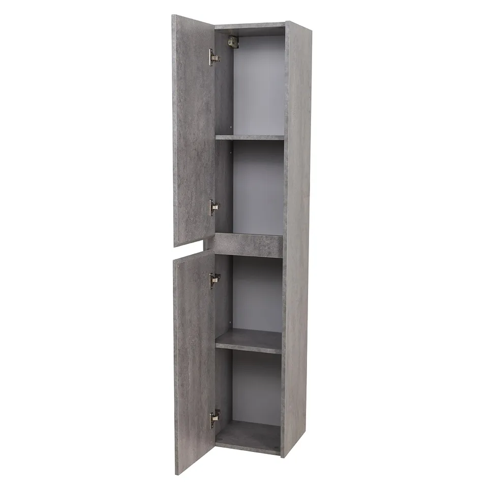 Шкаф подвесной BelBagno KRAFT-1600-2A-SC-CG-L Cemento Grigio, левый