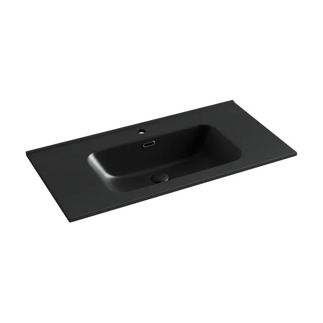 Раковина из сантехнического фарфора Ceramica Nova Элемент (Element) 91 см CN7002MB накладная цвет черный матовый