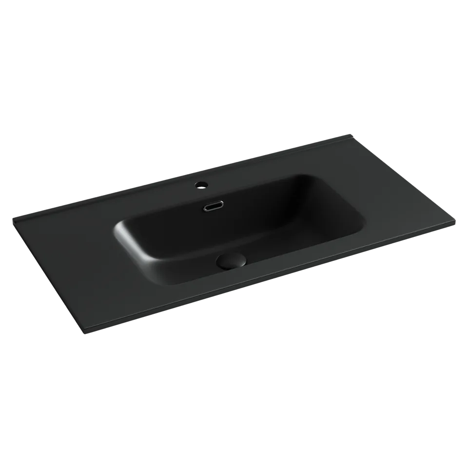 Раковина из сантехнического фарфора Ceramica Nova Элемент (Element) 91 см CN7002MB накладная цвет черный матовый