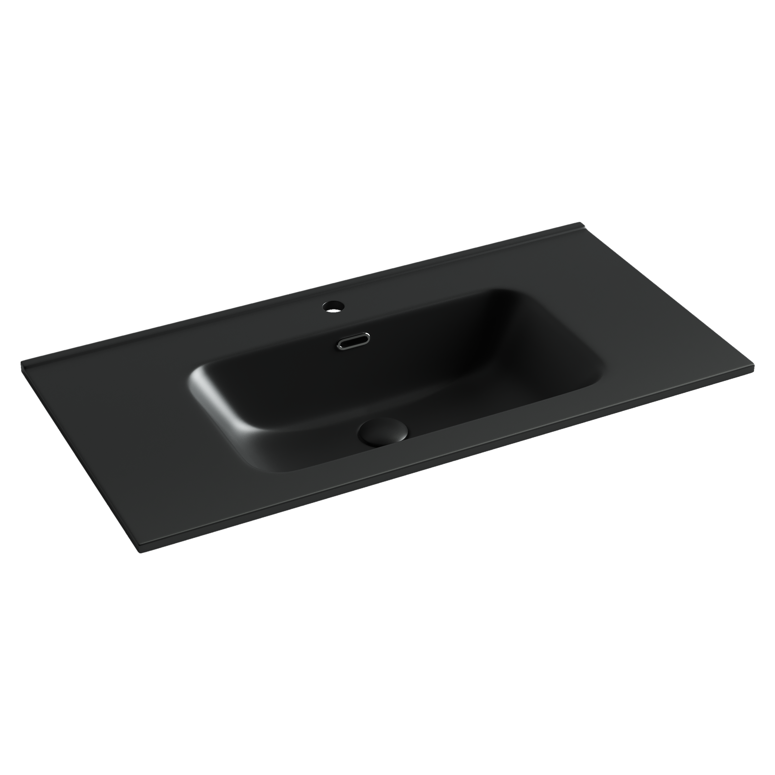 Раковина из сантехнического фарфора Ceramica Nova Элемент (Element) 91 см CN7002MB накладная цвет черный матовый