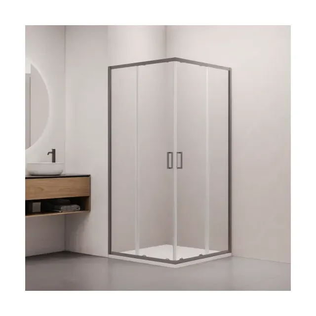 Душевой уголок RGW CL-34Gr NEW — 900x900, прозрачное, профиль серый