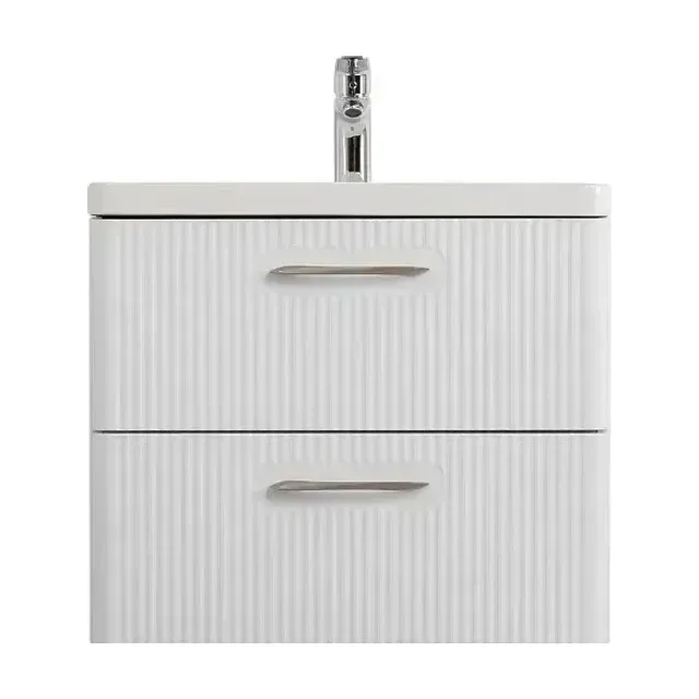 Тумба с раковиной BelBagno Дуэ (Due) 50 Белый металлик