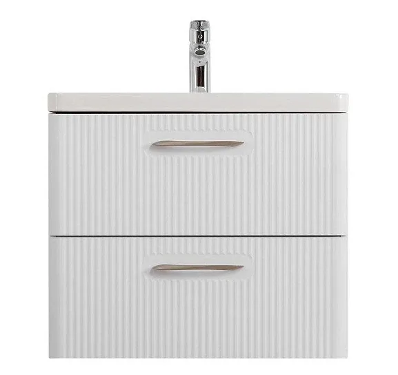Тумба с раковиной BelBagno Дуэ (Due) 50 Белый металлик