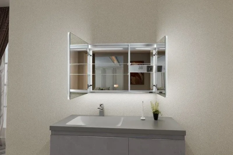 Зеркало-шкаф Esbano ES-3808D 80*70 с подсветкой