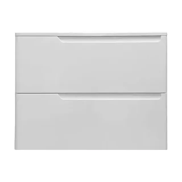 Тумба с раковиной Эстет Kare Luxe 80 подвесная 2 ящика белая ФР-00005715