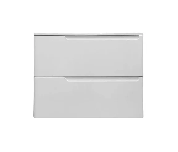Тумба с раковиной Эстет Kare Luxe 80 подвесная 2 ящика белая ФР-00005715