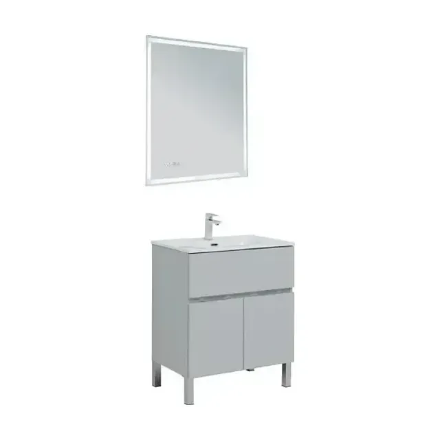 Комплект мебели Aquanet Алвита New 70 1 ящик, 2 дверцы, серый