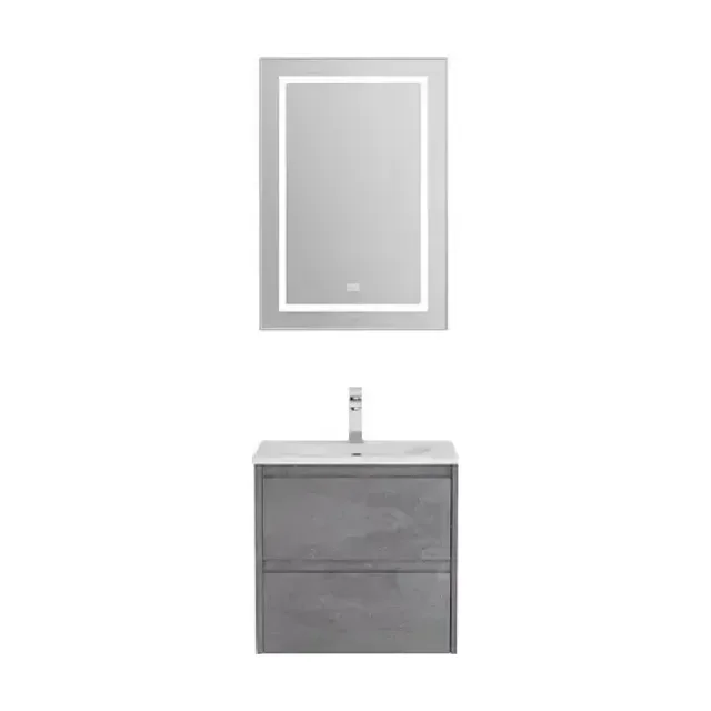 Комплект мебели BelBagno Крафт (Kraft) 39 50 подвесной серый цемент (раковина BB-8099-3-50)