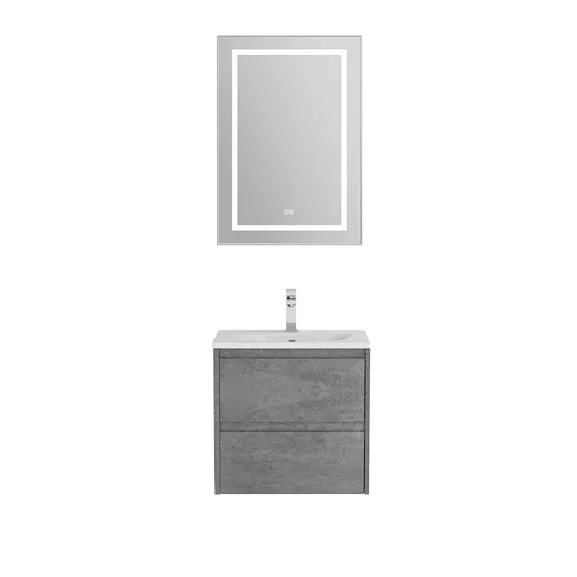 Комплект мебели BelBagno Крафт (Kraft) 39 50 подвесной серый цемент (раковина BB-8099-3-50)