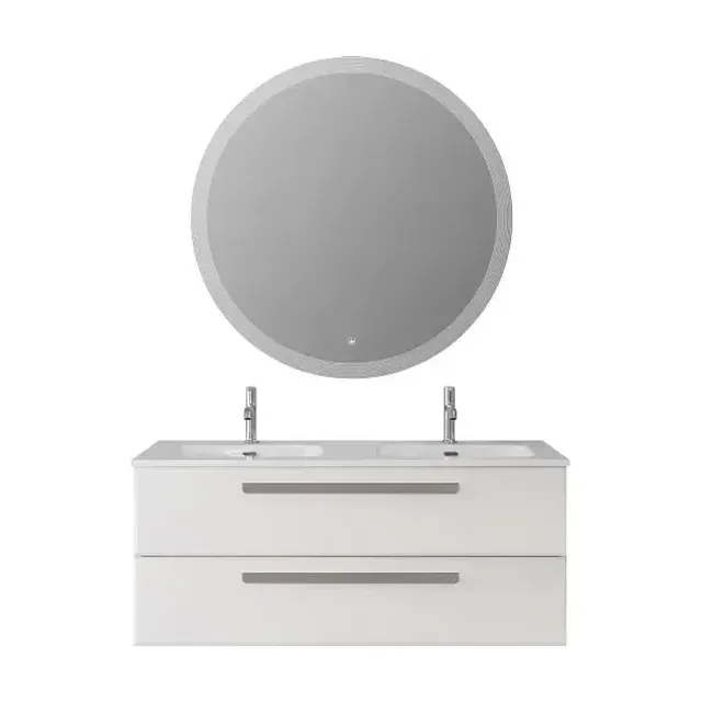 Тумба с раковиной Cezares Эко-Кер (Eco-Cer) 120 белый глянцевый (раковина CZR-8073-120-2)