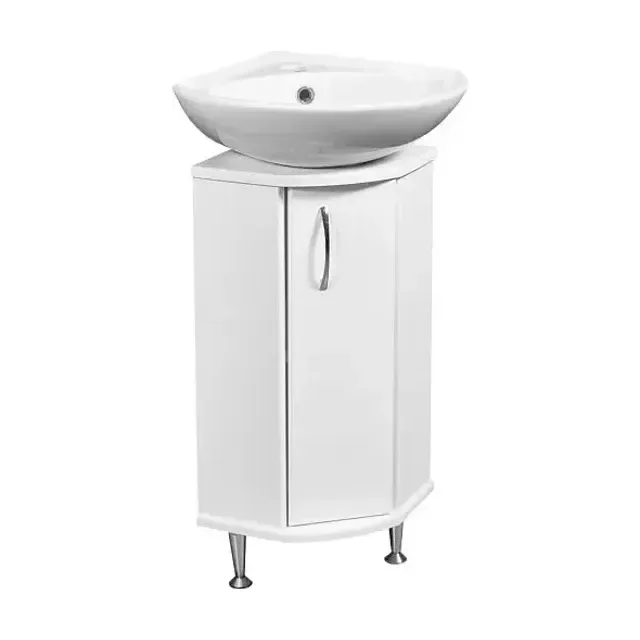 Тумба с раковиной Stella Polar Концепт 30 белый глянец уловая