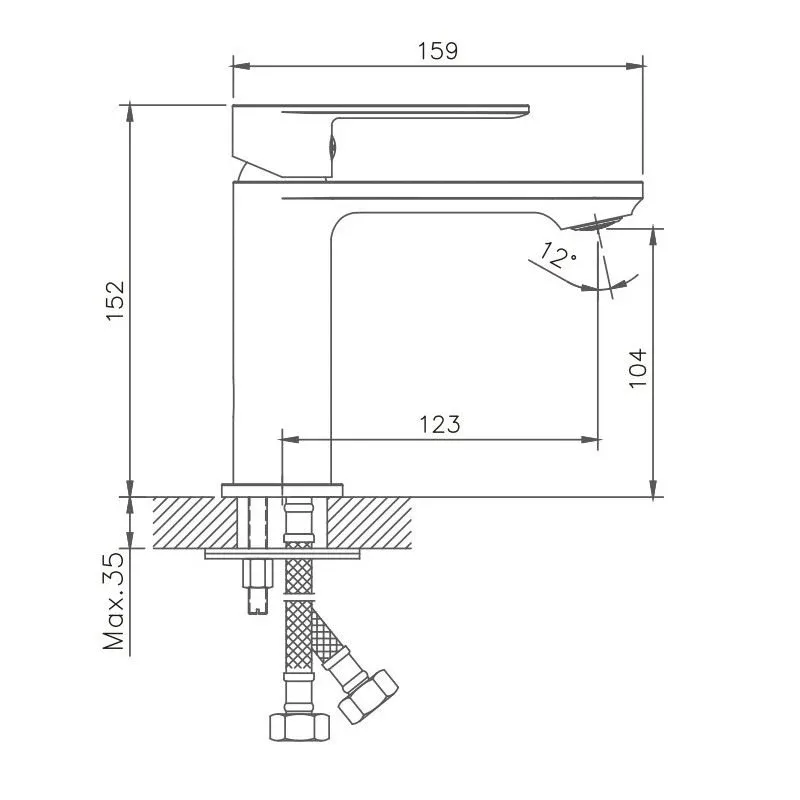 Смеситель Haiba HB10590-7 для раковины черный матовый