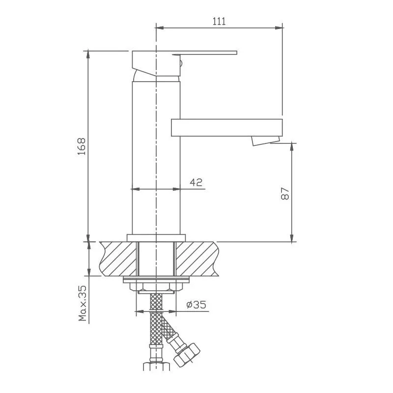 Смеситель Haiba HB1002 для раковины хром